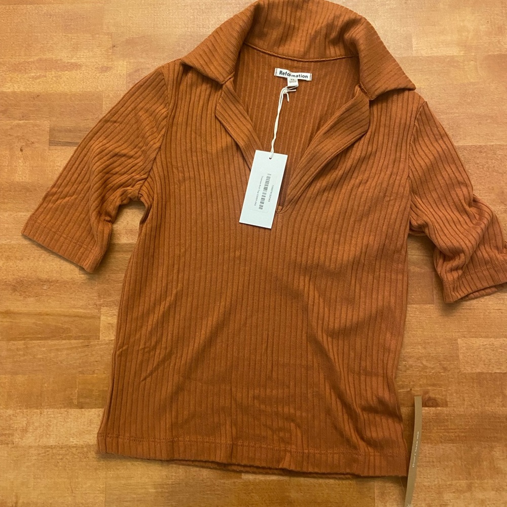 NWT Reformation Thomas Knit Top